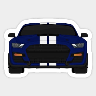 Shelby GT500 2020 Kona-Blue + White Stripes Sticker